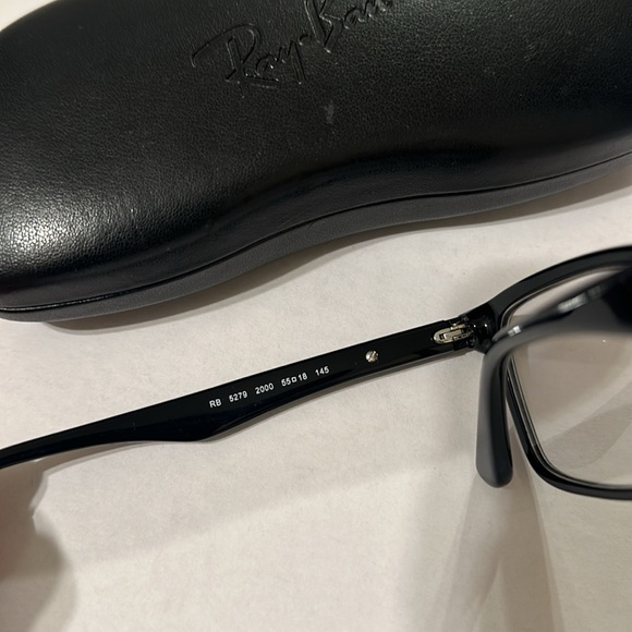Unisex Ray Ban black frames RB 5279 2000 5518 145 eyeglasses frame with case - Picture 8 of 12